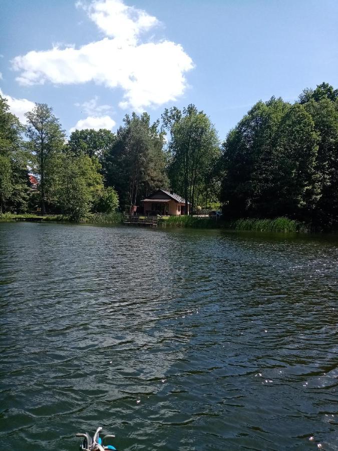 Urokliwy Domek Nad Brzegiem Jeziora Lubiatów Exteriér fotografie